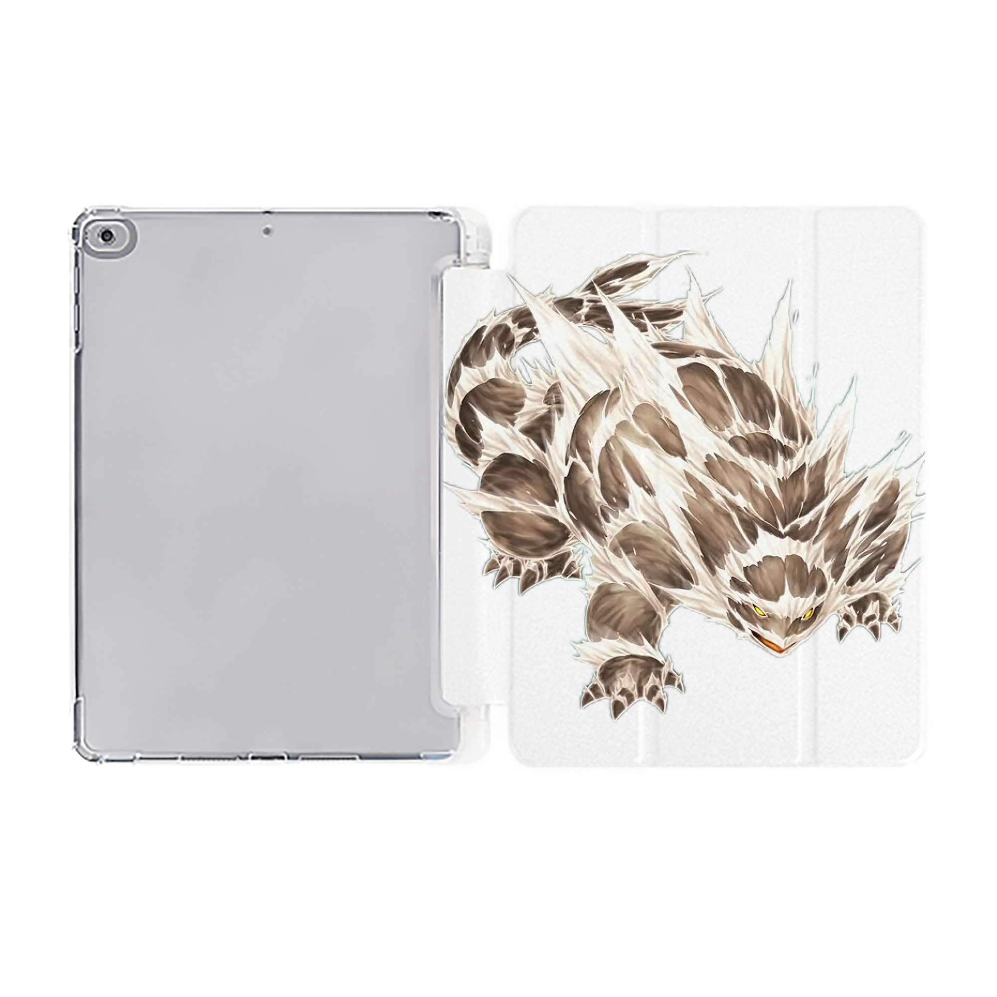 （画像用） 遊☆戯☆王 Yu-Gi-Oh! IPad ケース ペン収納付き 三つ折りスタンド PUレザー×シリコン 対応機種9.5/10.5/10.9インチ